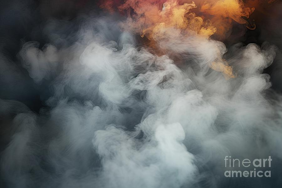 Abstract Painting - Smoky Cloud Background #1 by N Akkash