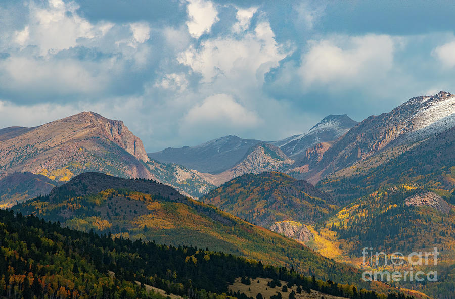 Snow and Fall Colors on Pikes Peak #1 Photograph by Steven Krull