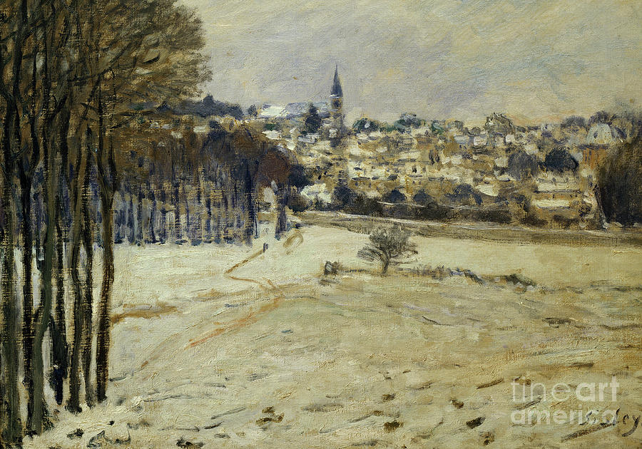 Snow at Marly-le-Roi Painting by Alfred Sisley