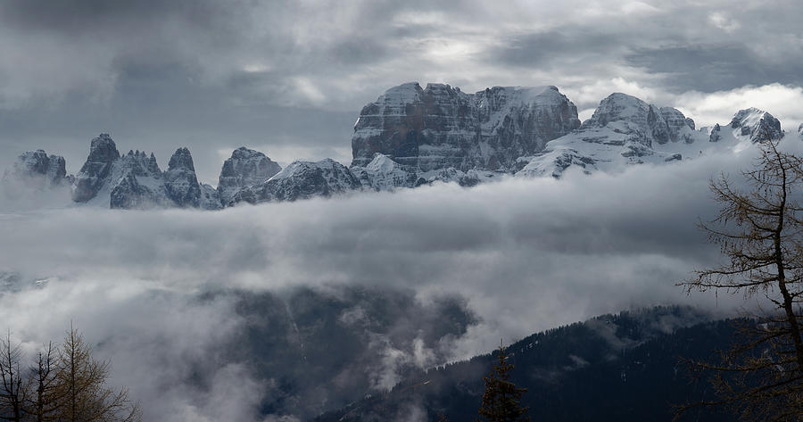 Snow-capped alps mountains in clouds #1 Photograph by Mikhail Kokhanchikov