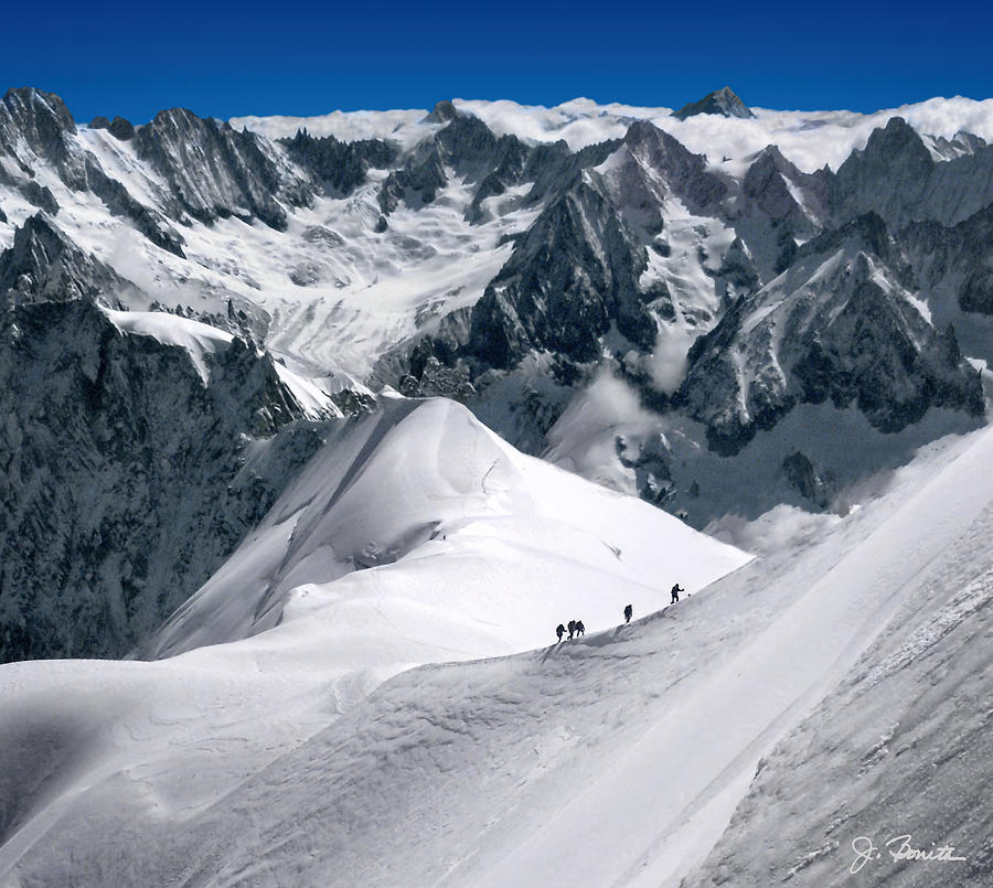 Mountain Photograph - Snow Hikers #1 by Joe Bonita