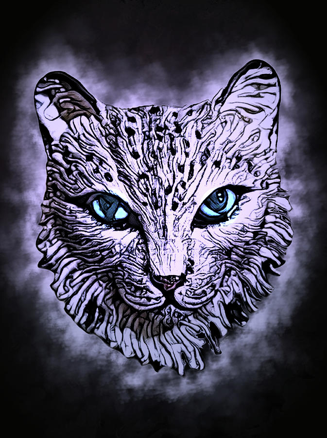 Snow Leopard Digital Art by Artful Oasis