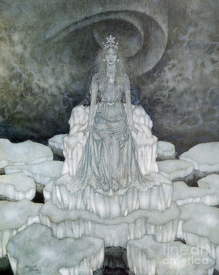 Snow Queen, c1911 #2 Drawing by Edmund Dulac