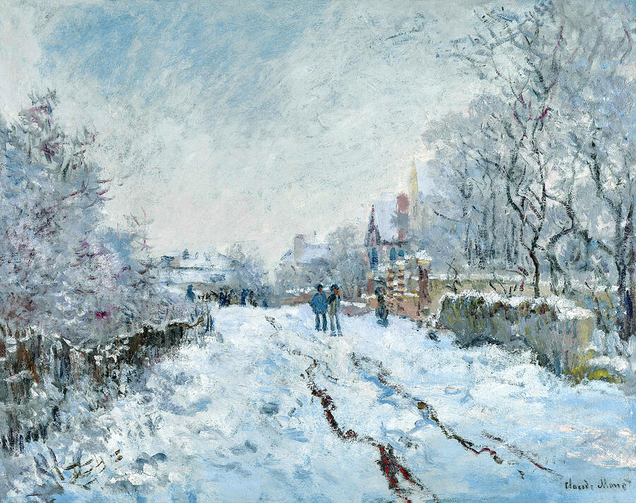 福袋 バースデイ Snow Scene at Argenteuil 1875 by Claude Monet by Claude monet WallStickers&Murals