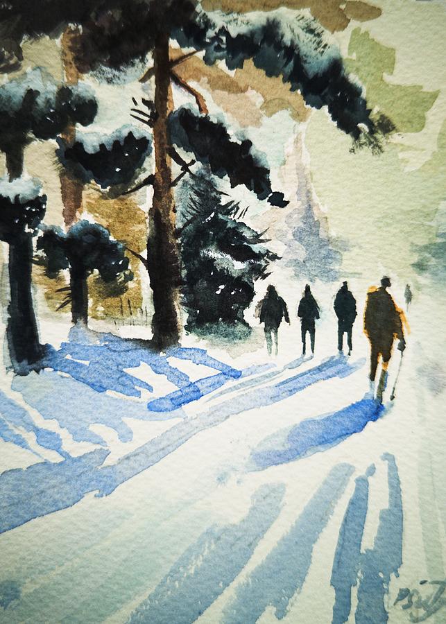Snow Shadows Painting
