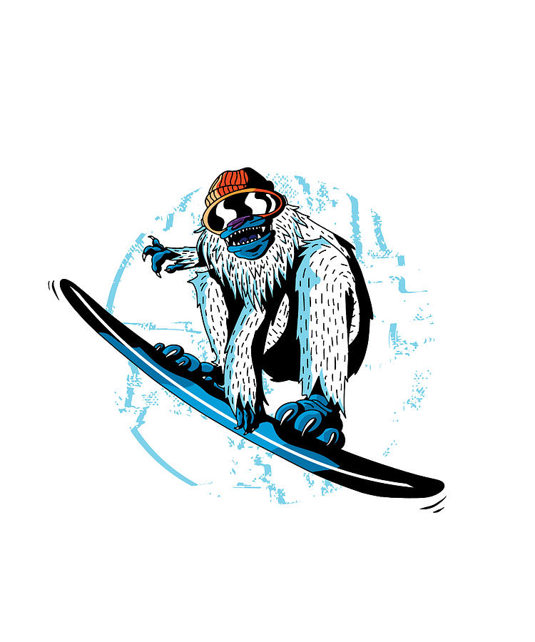 Centralize Across Thursday Snowboarding Snowboard Yeti Gift Digital Art by Florian Dold Art - Pixels