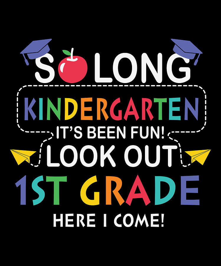 So Long Kindergarten, Kindergarten Grad, Graduation 2025 Svg, Kids Graduation Svg