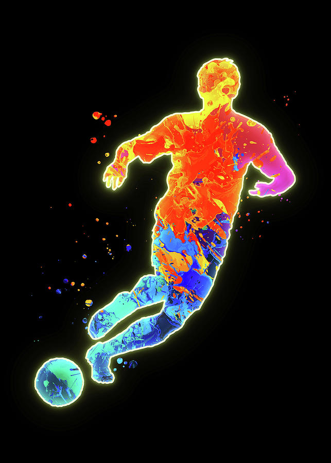 Soccer Player Man Digital Art by Towery Hill - Fine Art America