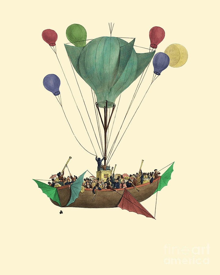 Fantasy Digital Art - Soft Colored Fantasy Balloon #2 by Madame Memento