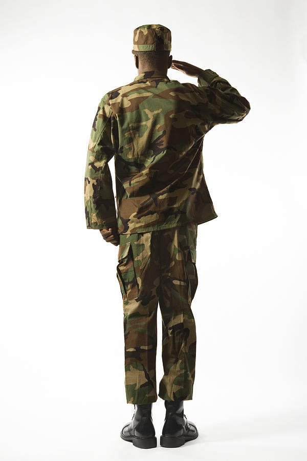 Soldier saluting #1 Photograph by Thinkstock