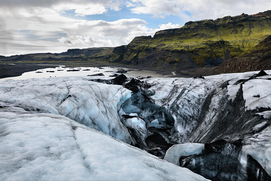 Nature Photograph - Solheimajokull glacier and lagoon by RicardMN Photography