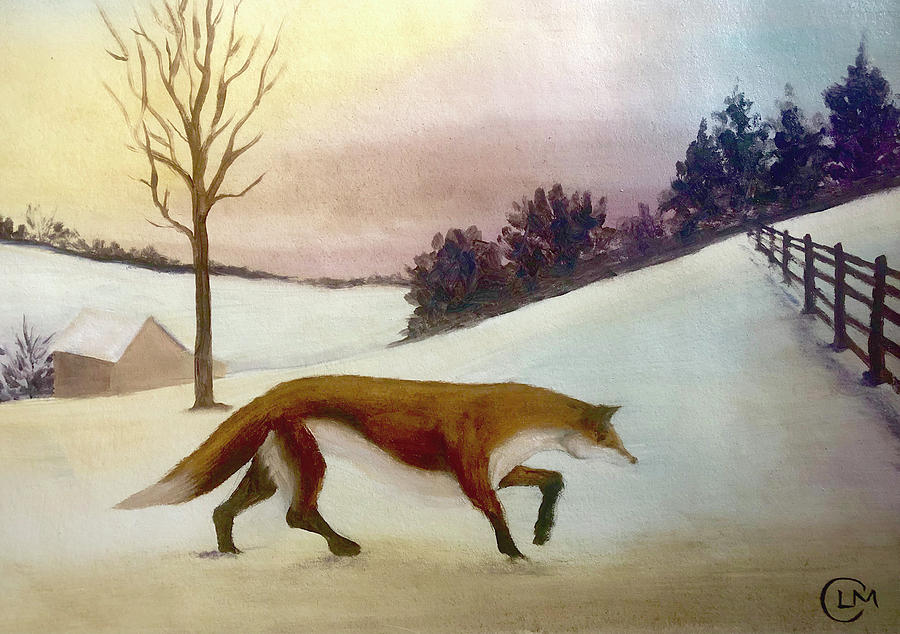 Solstice Fox #1 Painting by Lisa Curry Mair
