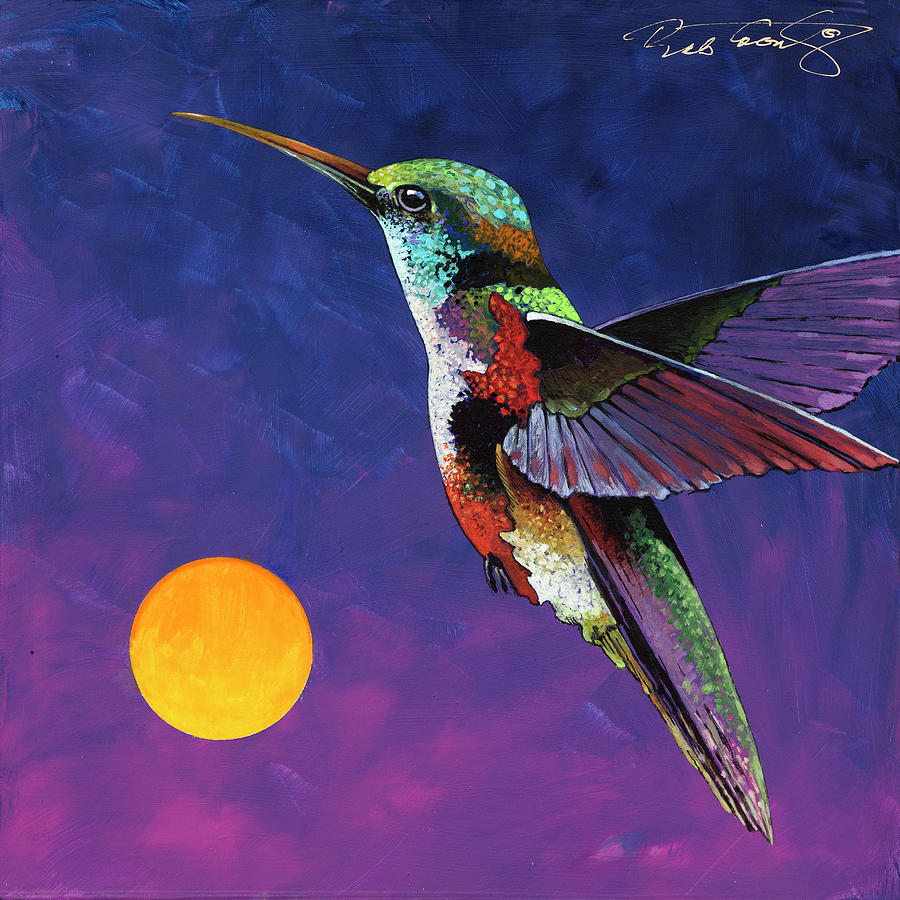 Abstract Realism Painting - Some Kind of Hummingbird #1 by Bob Coonts