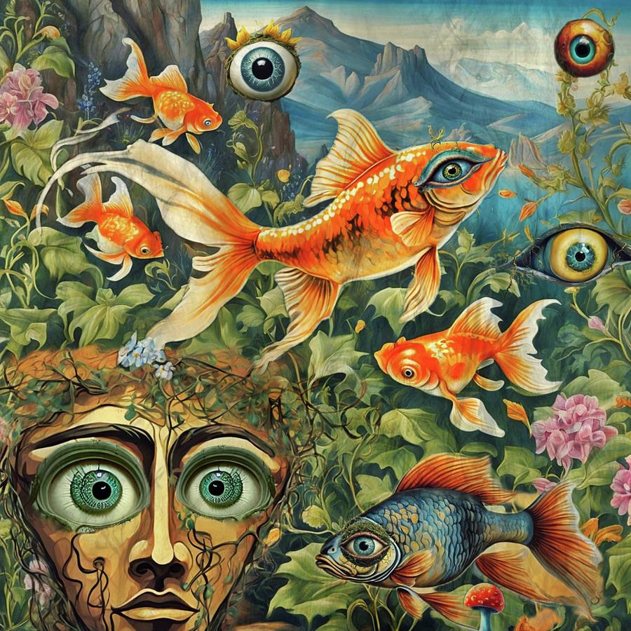 Something Fishy #1 Digital Art by Ally White