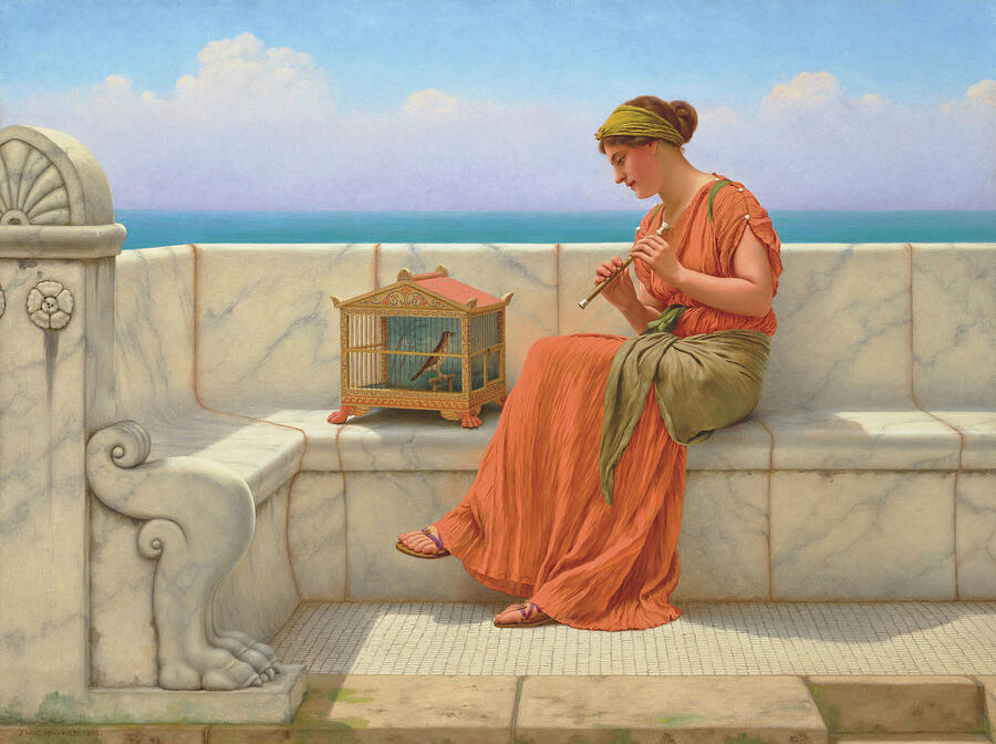 Songs without Words, from 1918 Painting by John William Godward