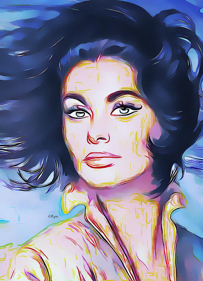 Sophia Loren portrait #1 Painting by Nenad Vasic