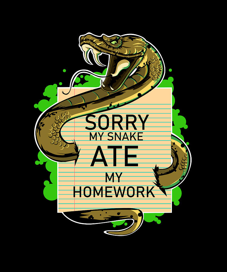 a snake ate my homework poem