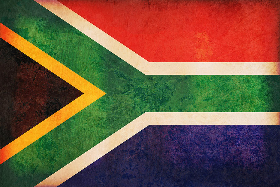 South Africa grunge flag #1 Drawing by Desifoto