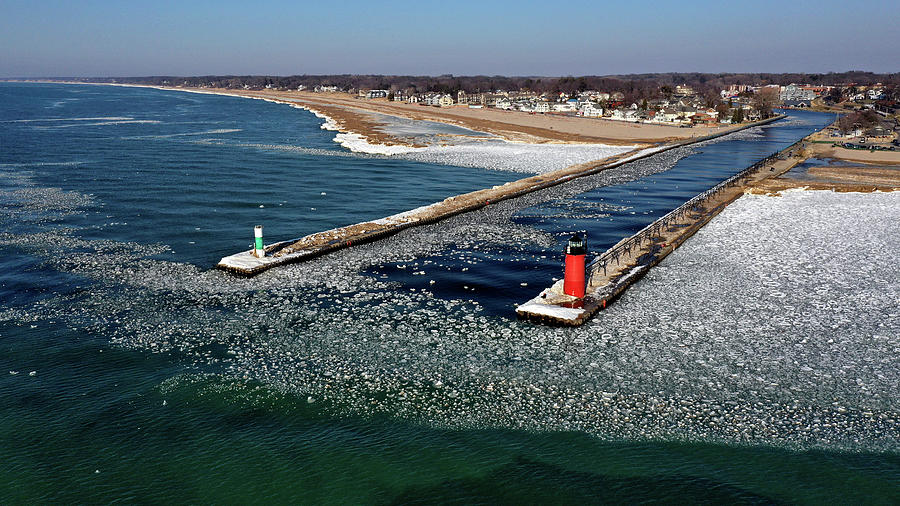 South Haven, Michigan Pier And Lighthouse Photograph