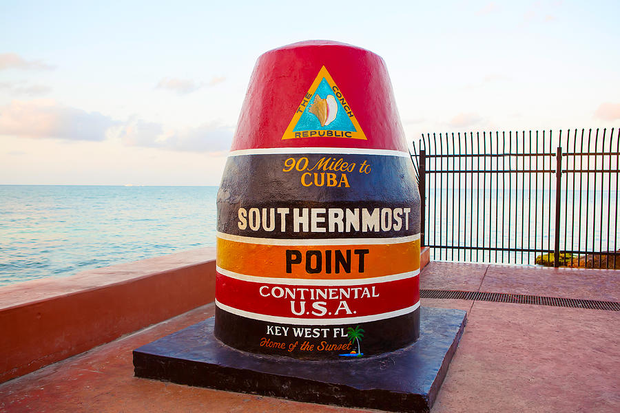 Southernmost point in continental USA in Key West #1 Photograph by Romrodinka