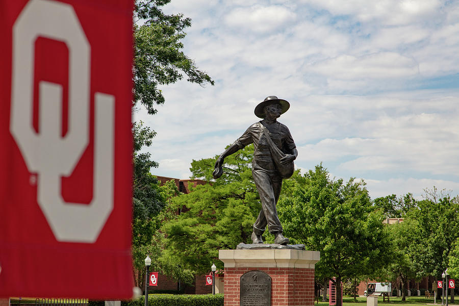 Sower Statue on the campus of the University of Oklahoma #1 Photograph by Eldon McGraw