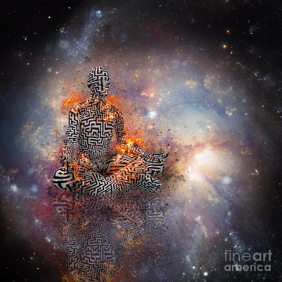 Space meditation #1 Digital Art by Bruce Rolff