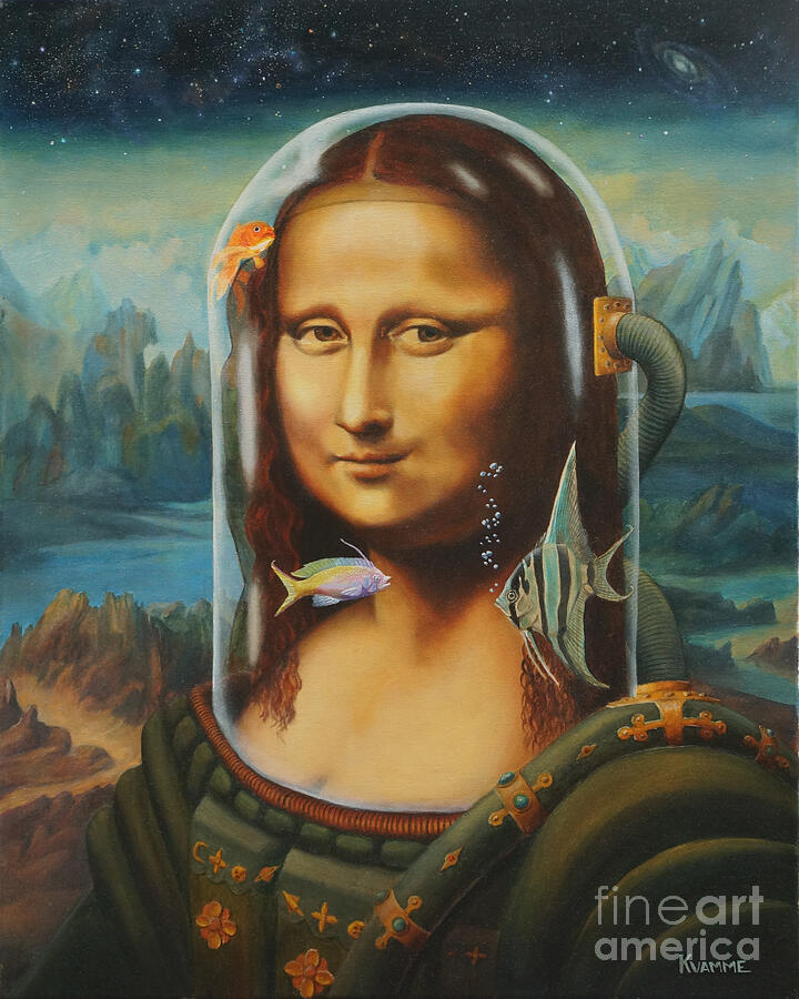 Space Mona #2 Painting by Ken Kvamme
