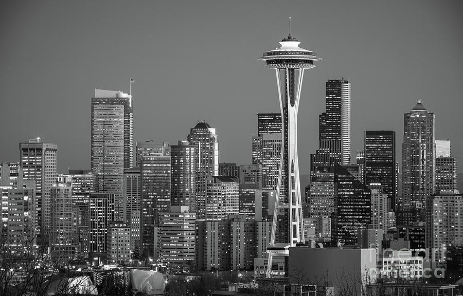 Monochrome Seattle Photograph by Inge Johnsson