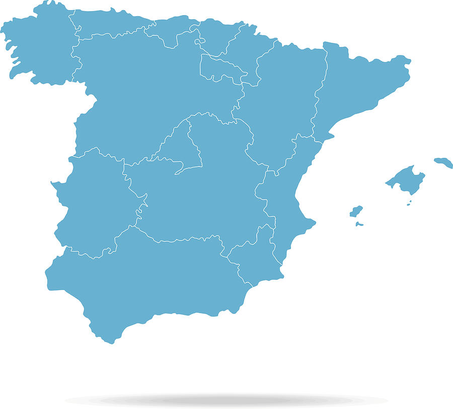 Spain Map #1 Drawing by Pop_jop