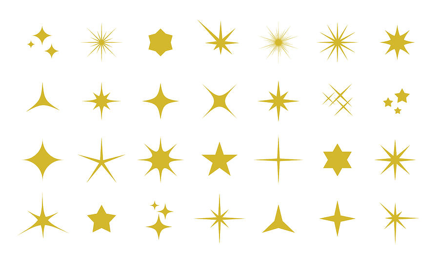 Sparkle icon set Drawing by Dimitris66 Sparkle icon set Drawing by Dimitris66