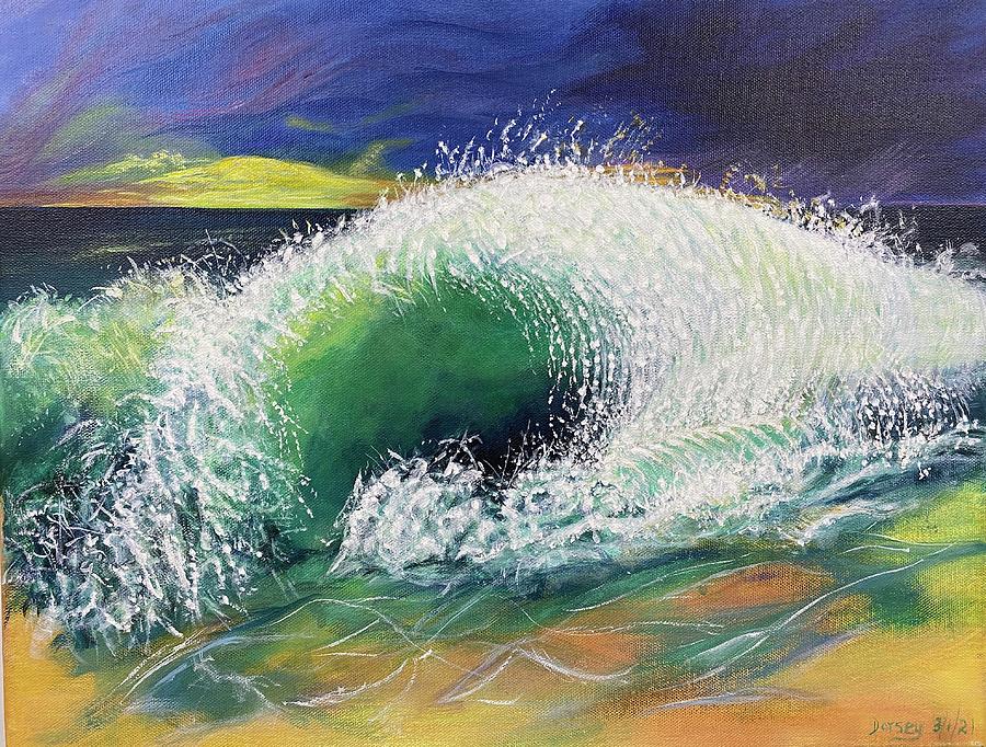 Sparkling Wave #1 Painting by Dorsey Northrup