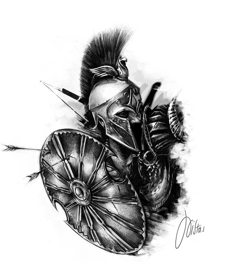 Spartan Warrior Digital Art by Xrista Stavrou