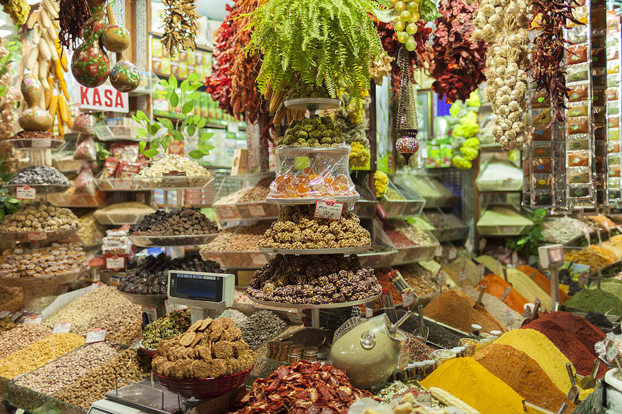 Spice stall in the Grand Bazaar in Istanbul, Turkey #1 Photograph by Kelvinjay
