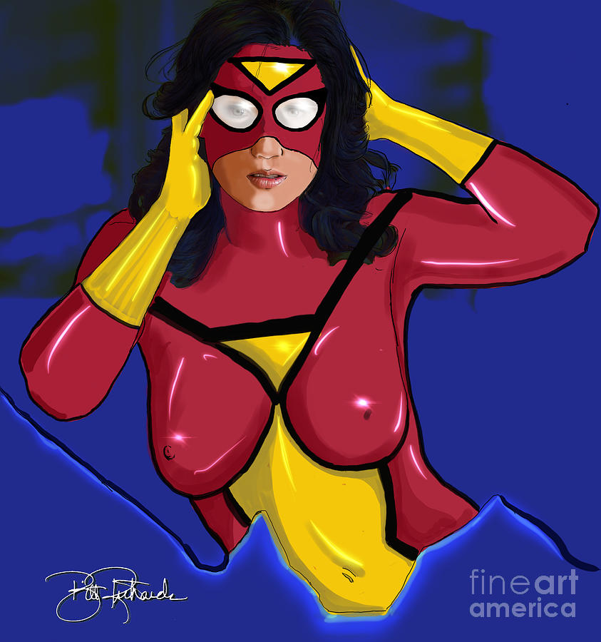 Spider-Woman #1 Digital Art by Bill Richards