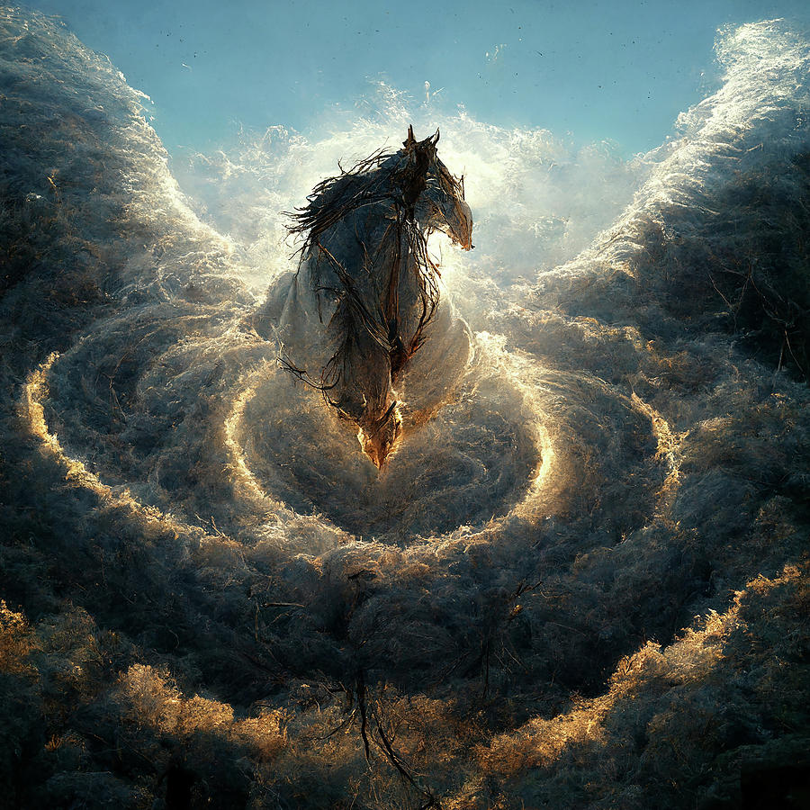 Spirit Horse In The Cloudscape #1 Photograph by Alex Grichenko