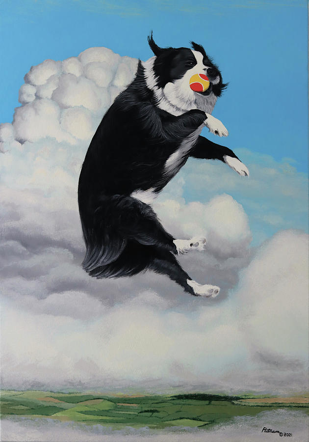 Spirit of DOG Uncas again Painting by Michael Putnam