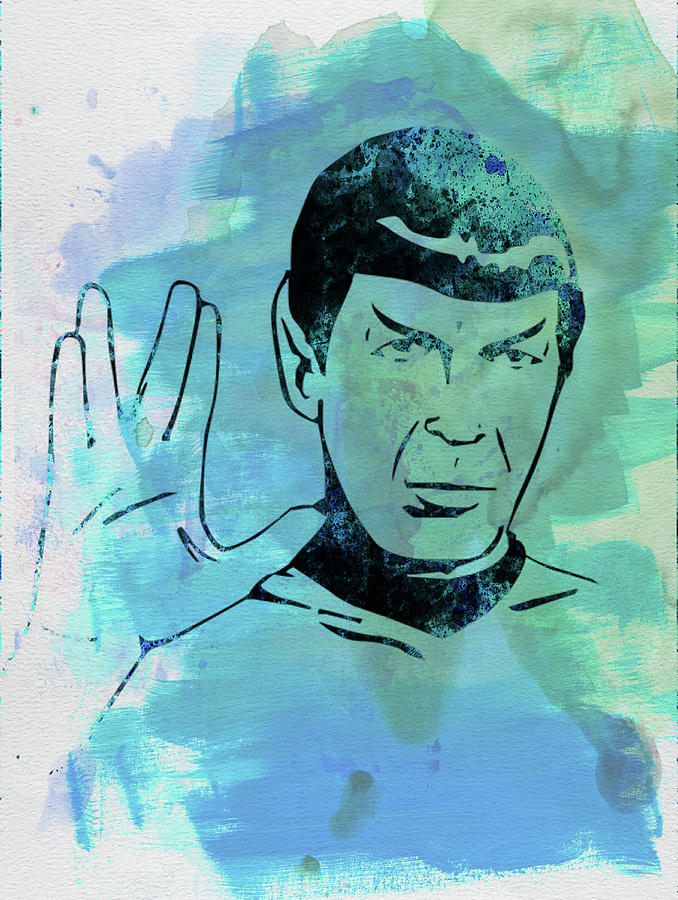 Star Trek Mixed Media - Spock Watercolor  #1 by Naxart Studio
