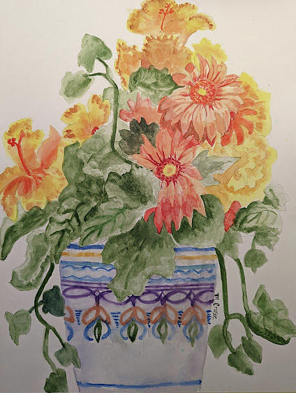 Spring Bouquet Painting by Margaret Crusoe