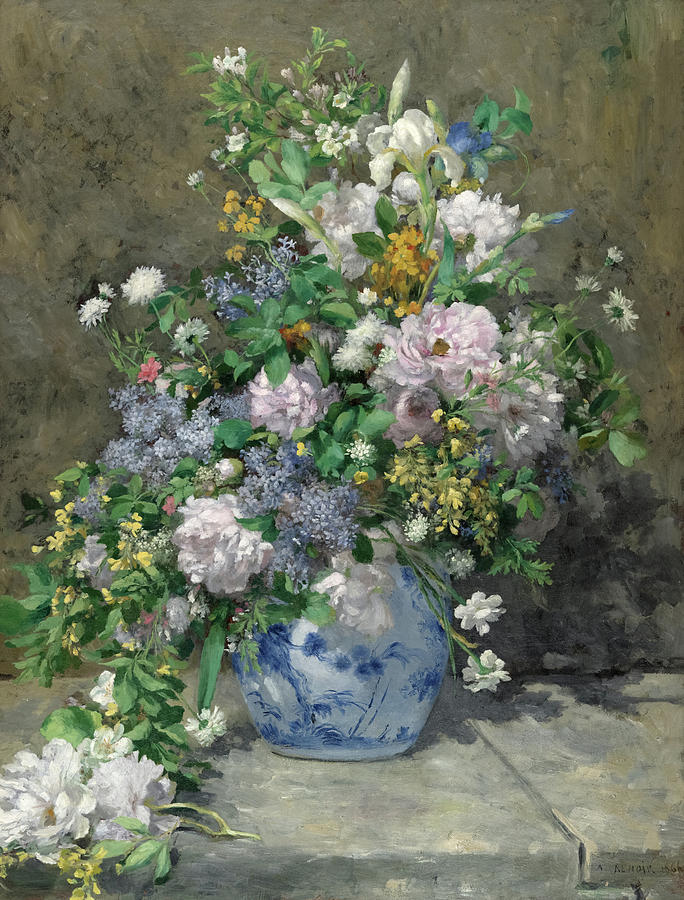 Pierre Auguste Renoir Painting - Spring Bouquet #1 by Pierre-Auguste Renoir
