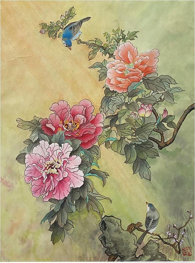 Spring Calling #1 Painting by Ping Yan