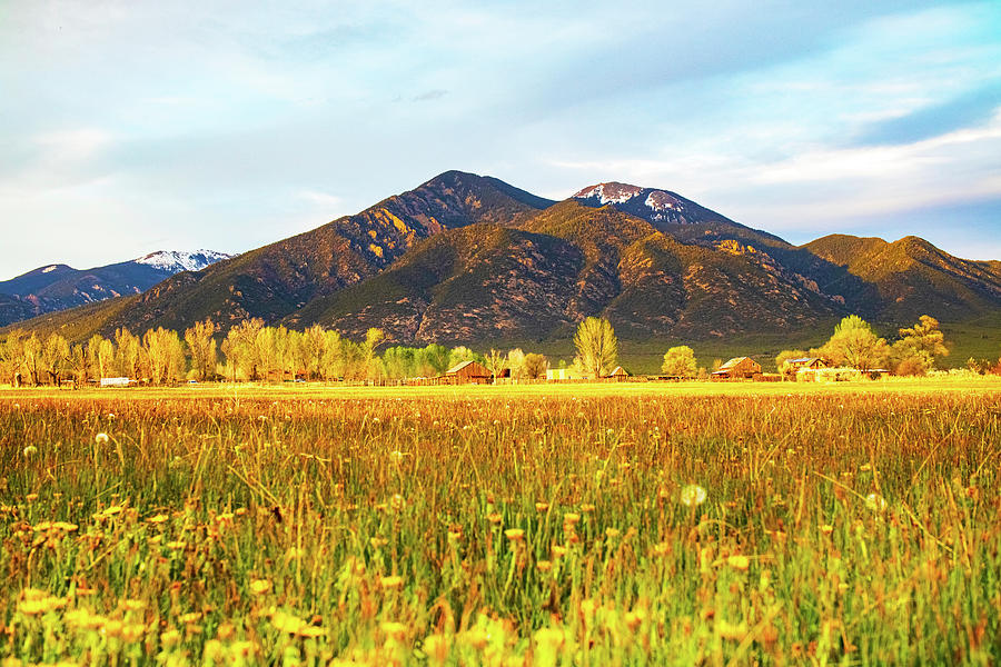 Spring Day for the Taos Mountains Photograph by Elijah Rael