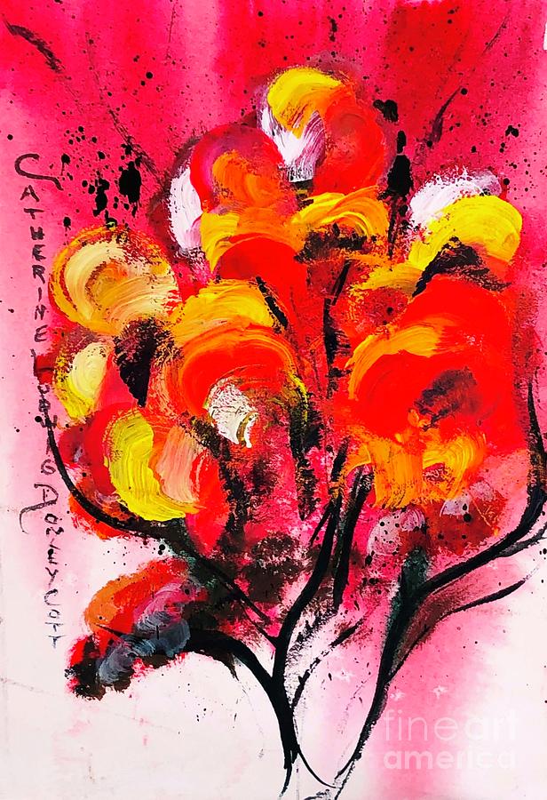 Abstract Spring Bouquet Painting by Catherine Ludwig Donleycott