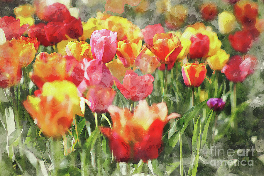 Spring Flowers #1 Digital Art by Phil Perkins