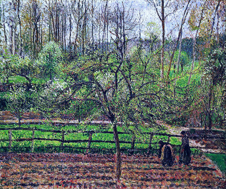 Spring Gray Weather Eragny 1895  By Camille Pissarro 1830 1903 Painting