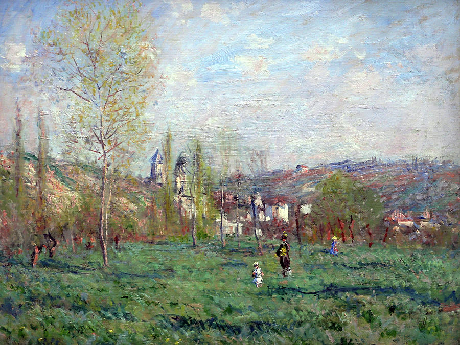 Spring in Vetheuil 1880 Painting by Claude Monet - Pixels