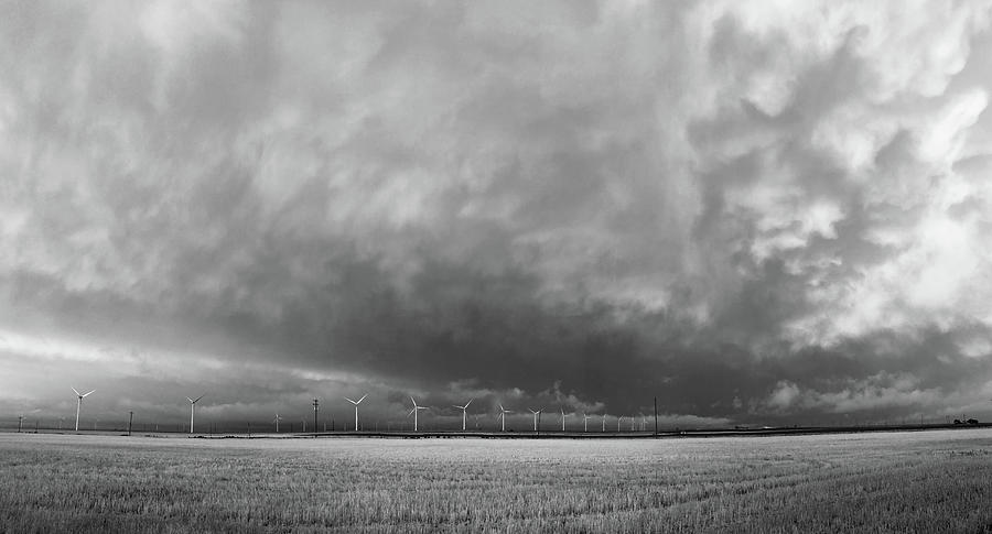 Spring Storm and Windmills - Floyd County, Texas #1 Photograph by Richard Porter