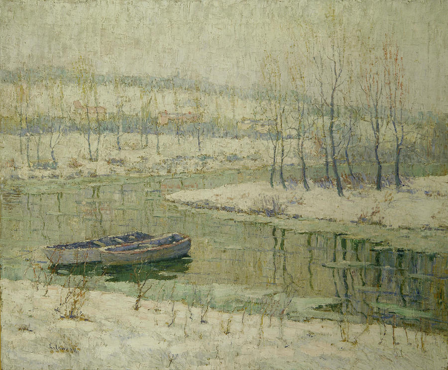 Ernest Lawson Painting - Spring thaw #1 by Ernest Lawson