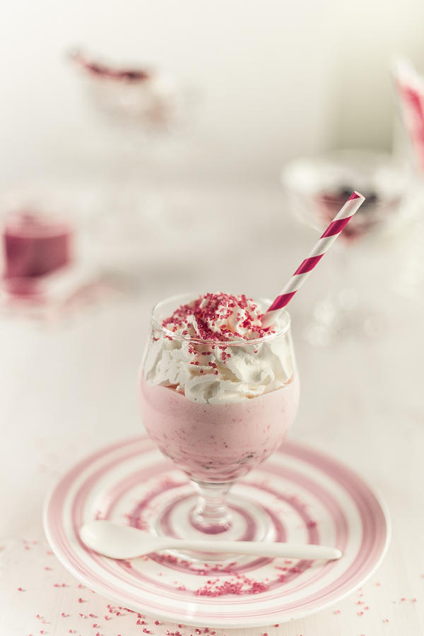 Sprinkles Berry Natural Ingredient Milkshake #1 Photograph by FEDelchot
