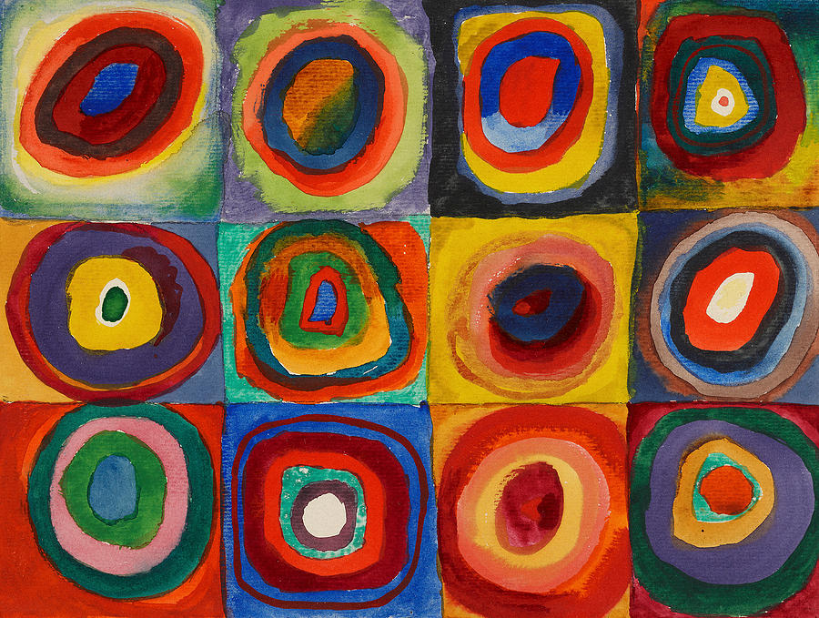Wassily Kandinsky Painting - Squares With Concentric Circles by Wassily Kandinsky