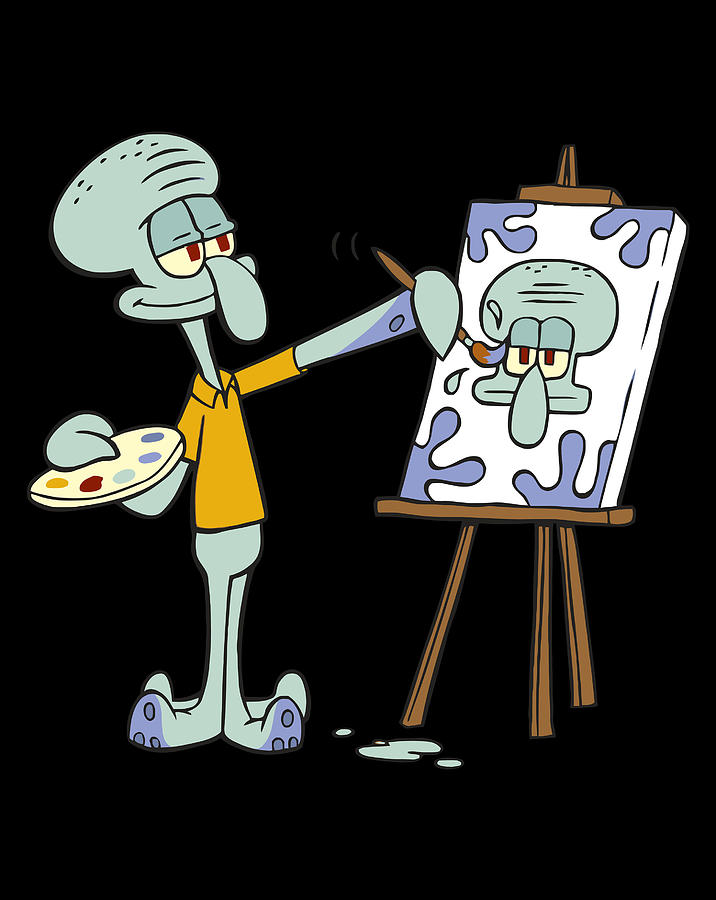 Squidward Paintings In His House Drawing By Grace Hunter